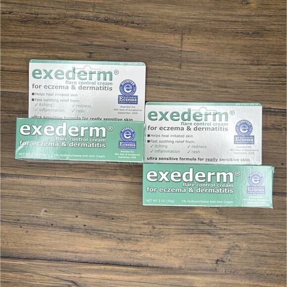 Exederm Flare Control Cream for Eczema & Dermatitis Anti-Itch 2oz (10/25) x 2 - Picture 5 of 8